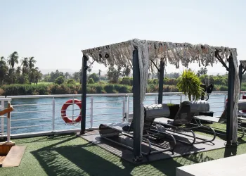 Sun deck of the M/S Le Fayan Nile Cruise Nile cruise